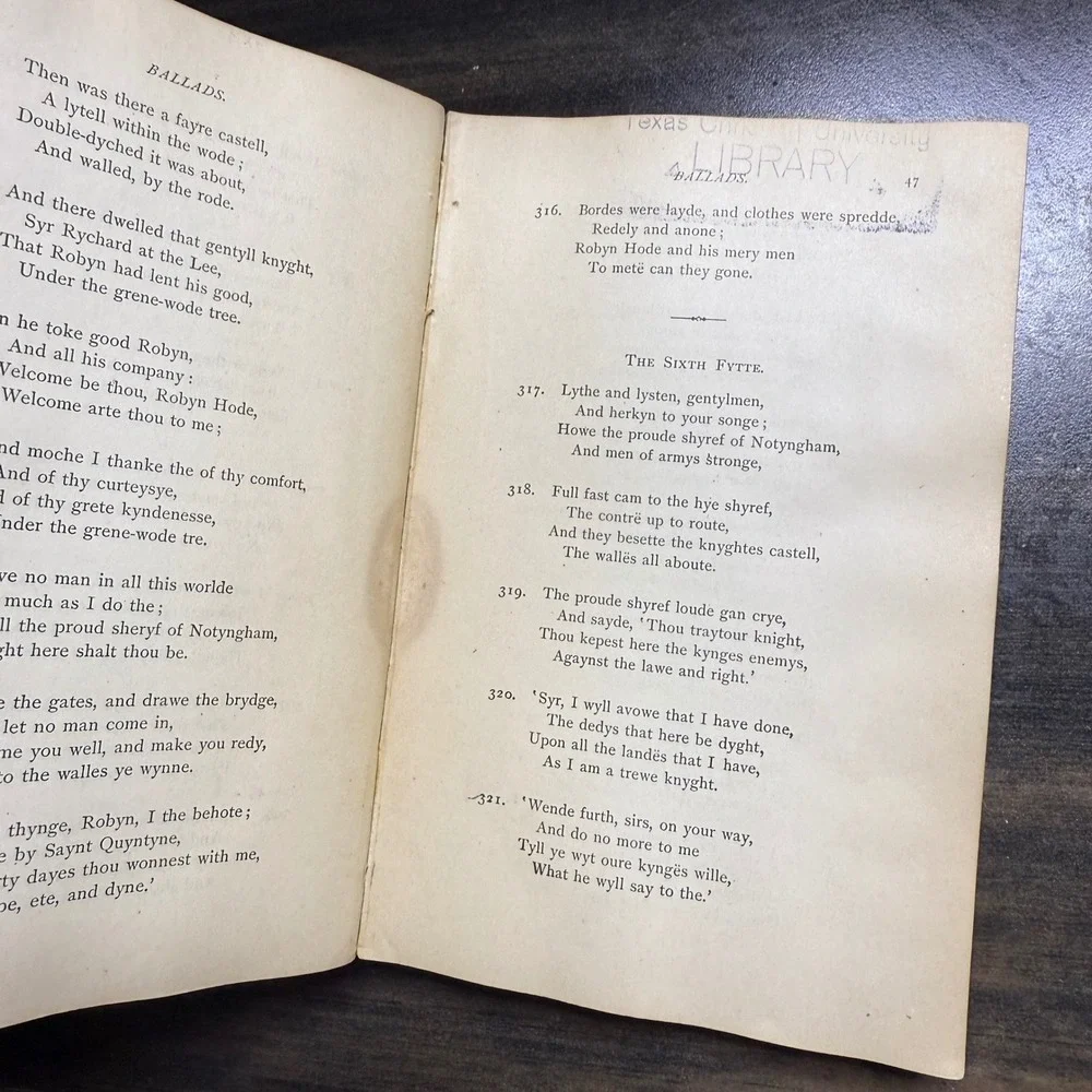 Old English Ballads Francis B Gummere‎ 1910 Vintage Poetry Book